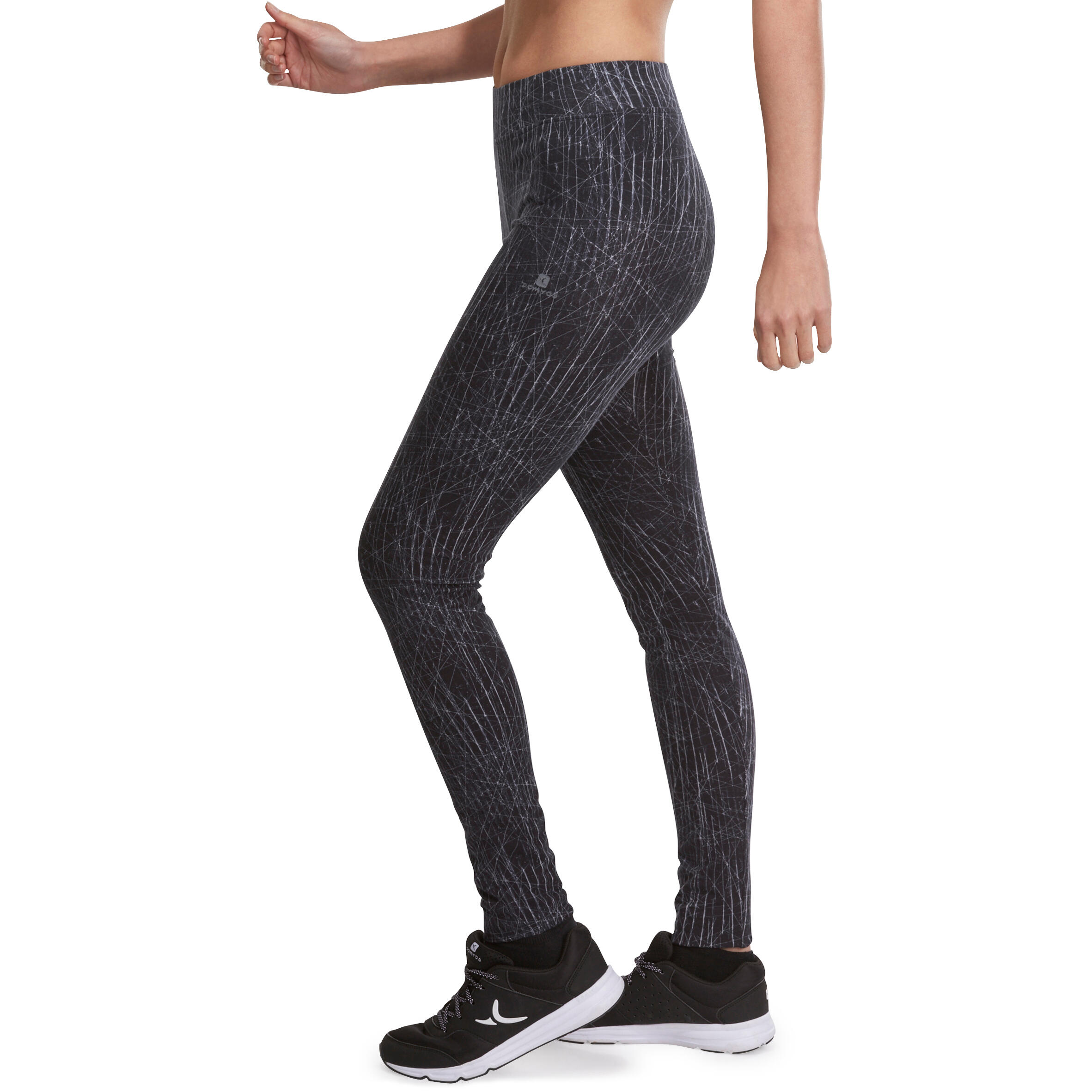 Fit+ Women's 7/8 Slim-Fit Gym & Pilates Leggings - Black 5/9