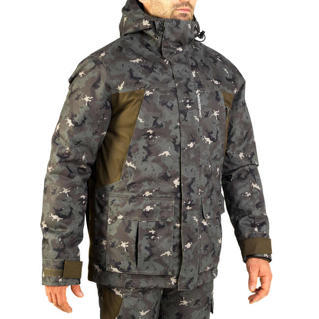 SOLOGNAC Warm Waterproof Hunting Parka 500 Camouflage...