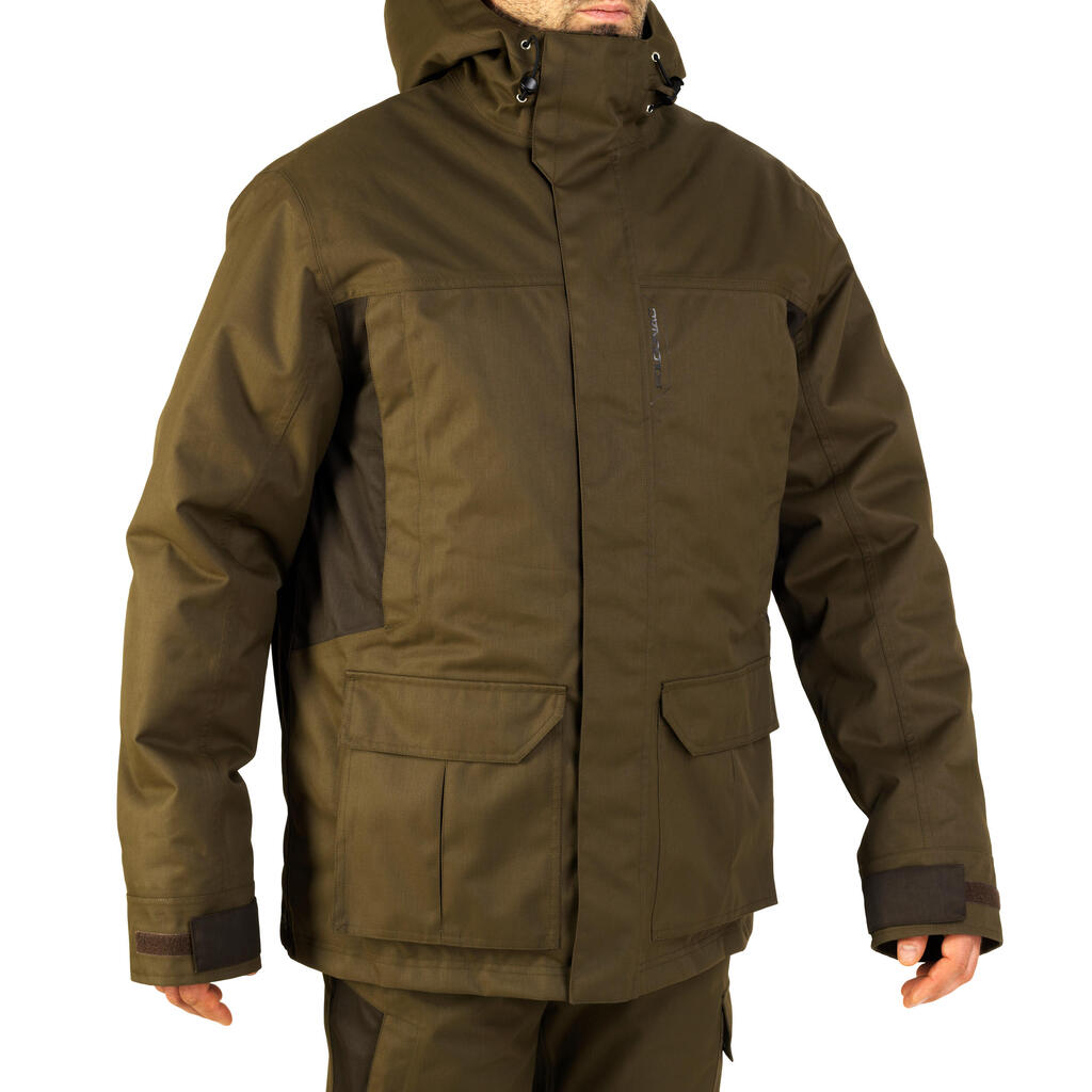 Jagdjacke Regenjacke 500 warm grün 