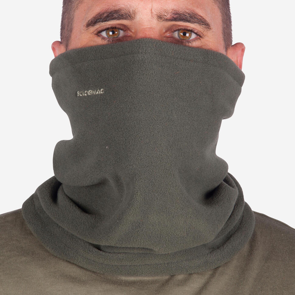 WARM NECK WARMER 100 GREEN SOLOGNAC Decathlon