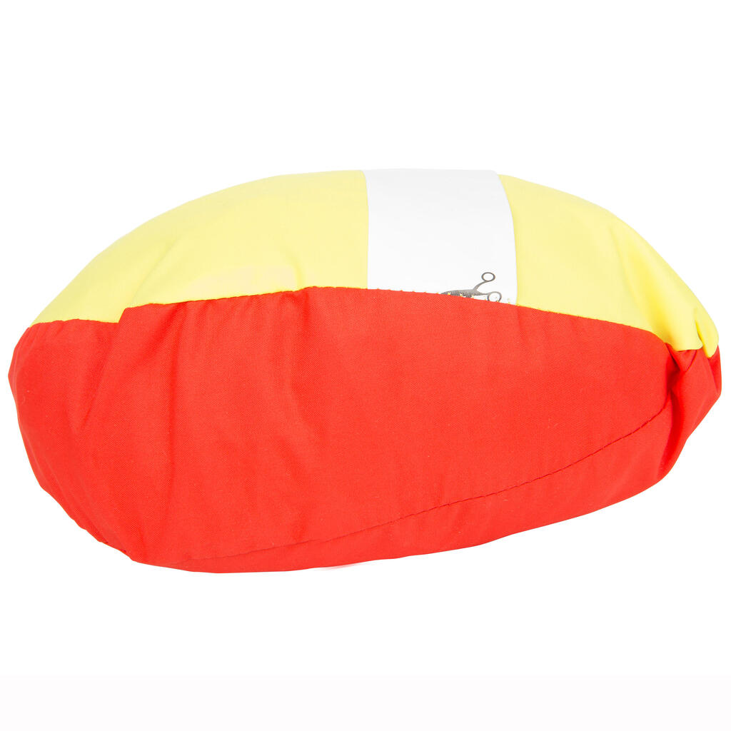 Coupe vent vareuse dériveur/catamaran enfant 100 rouge corail/jaune