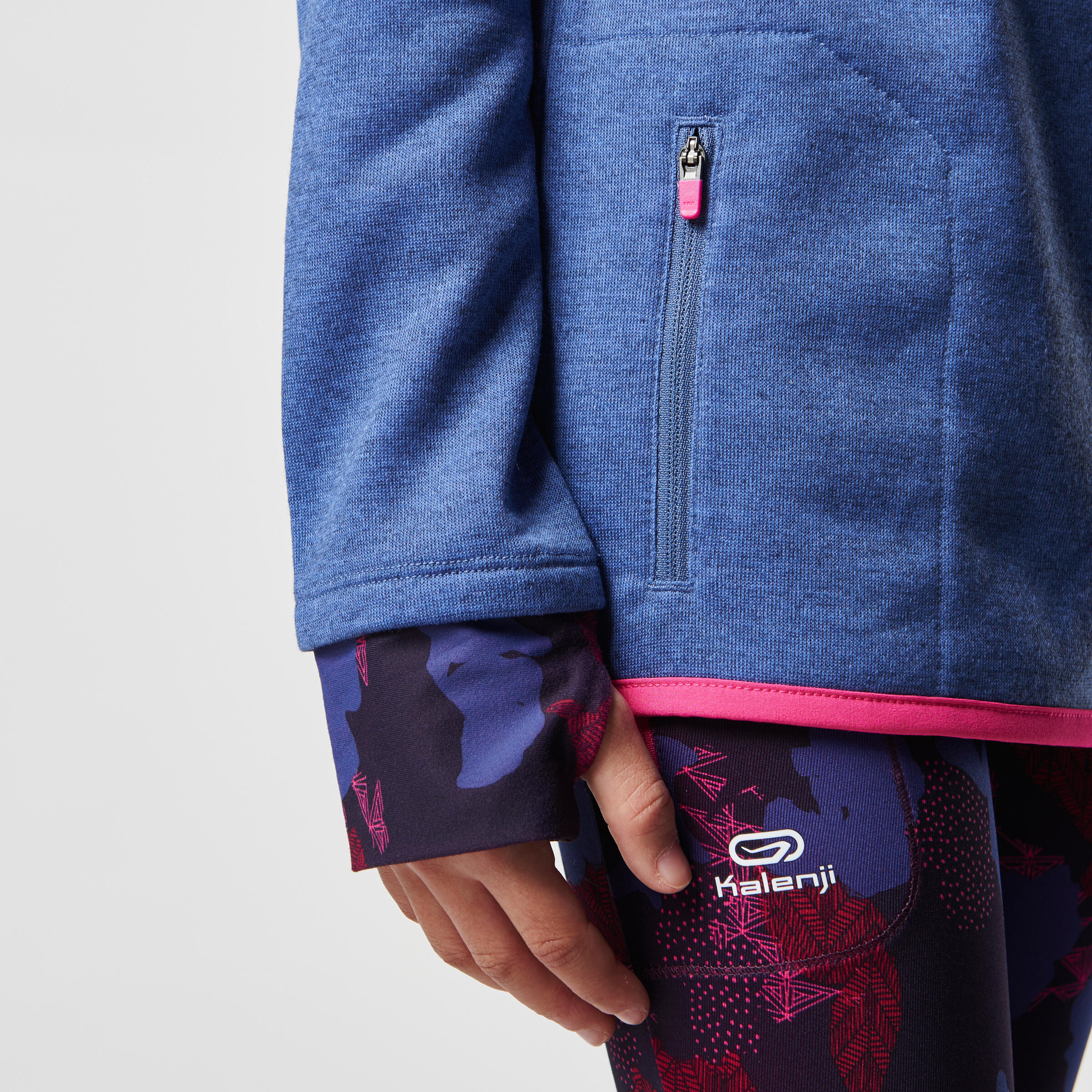 Elio Children's Running Hooded Jersey - Pink/Blue
 10/16