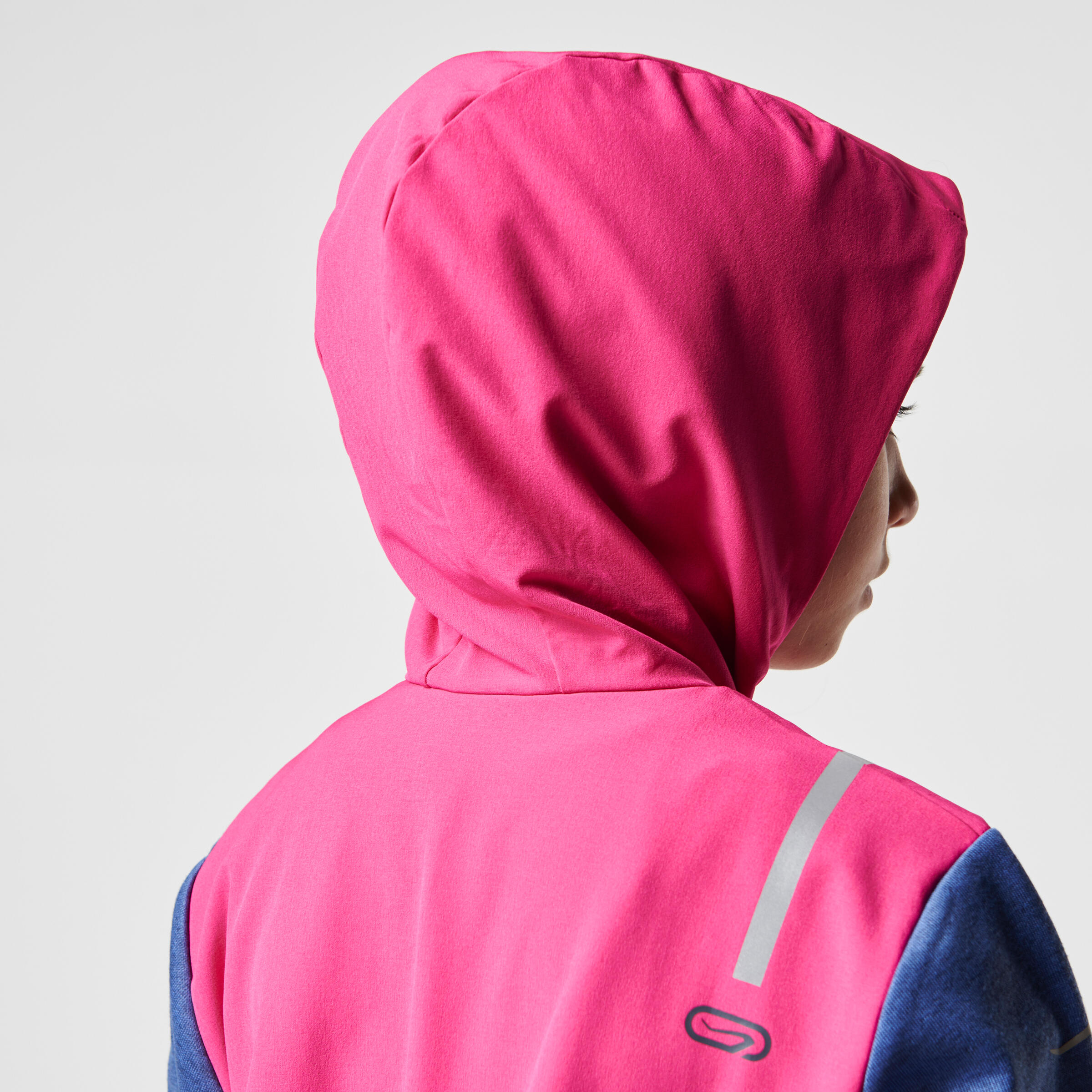 Elio Children's Running Hooded Jersey - Pink/Blue
 13/16