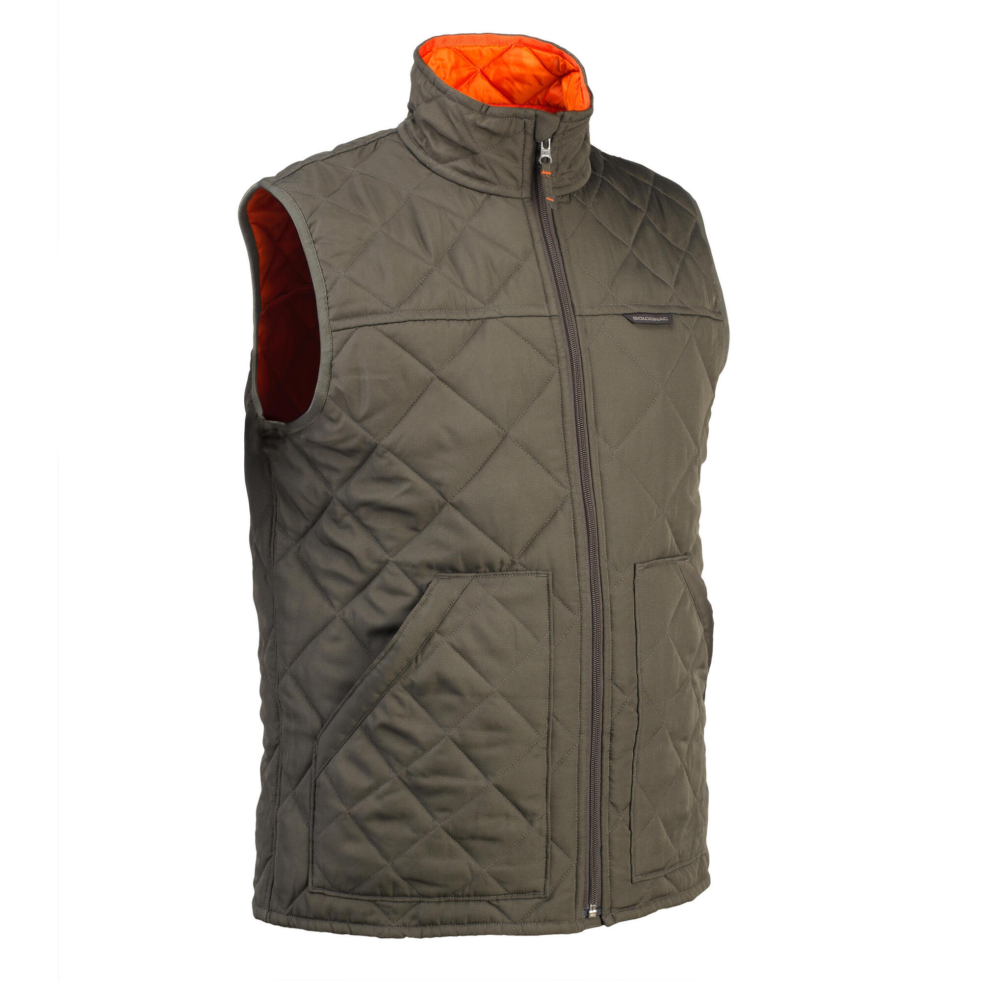 Gilet matelassé chasse 100 vert Solognac