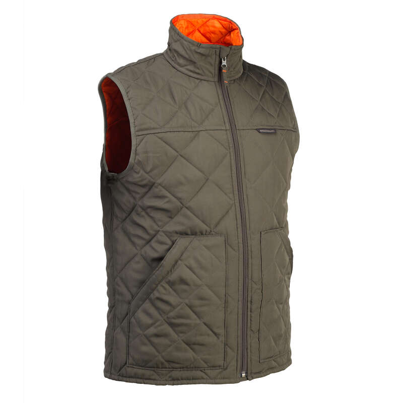 SOLOGNAC 100 Quilted hunting vest green | Decathlon