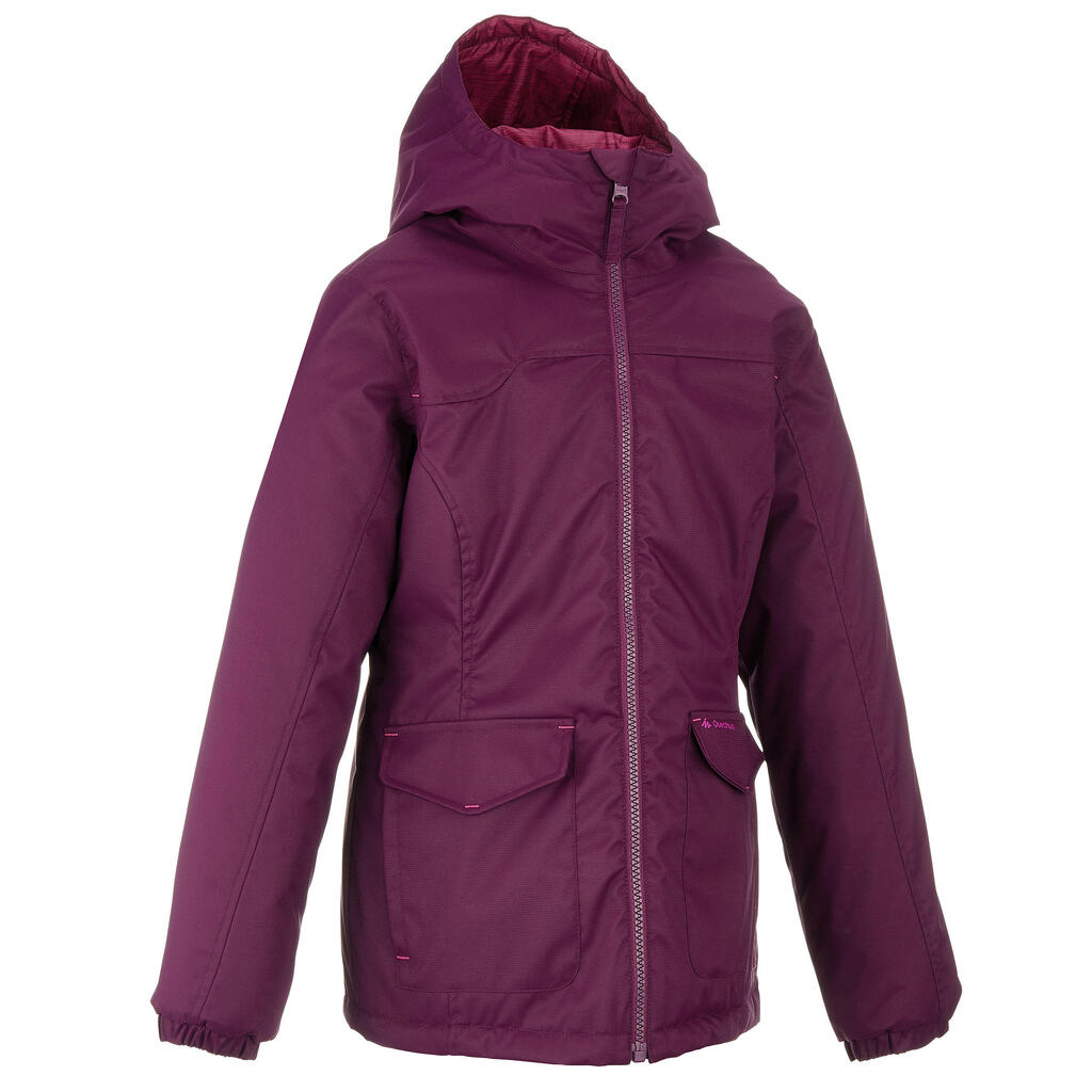 Hike 100 warm girl's hiking warm waterproof jacket - plum
