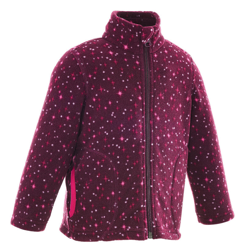 Veste polaire de randonnée enfant 2-6 ans, MH100 zip bleu acier