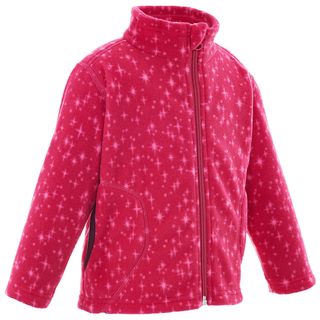 Fleecejacke Hike 150 Kleinkinder Mädchen rosa