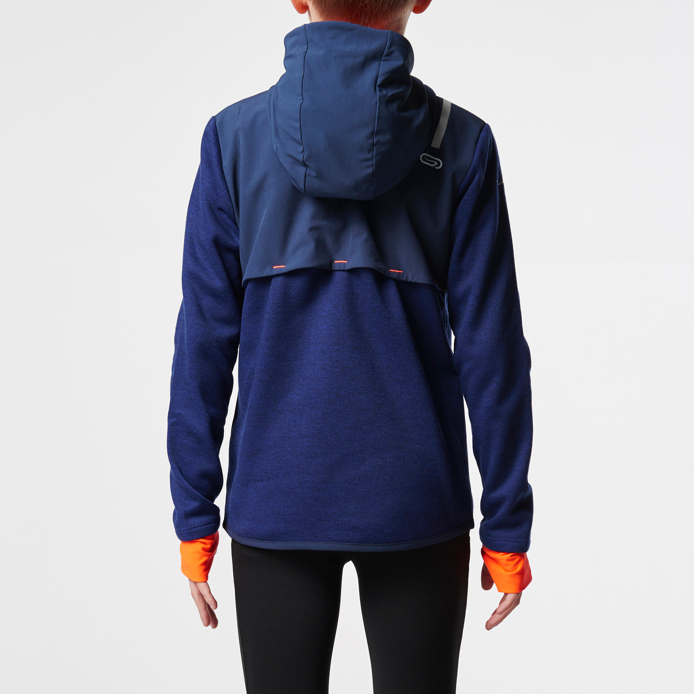 Elio Children's Running Hooded Jersey - Blue/Orange
 5/15