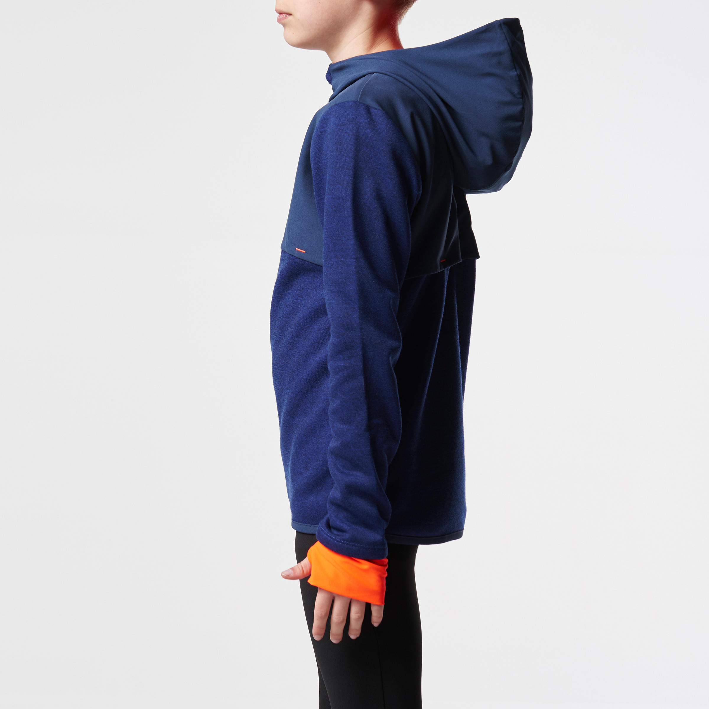 Elio Children's Running Hooded Jersey - Blue/Orange
 4/15
