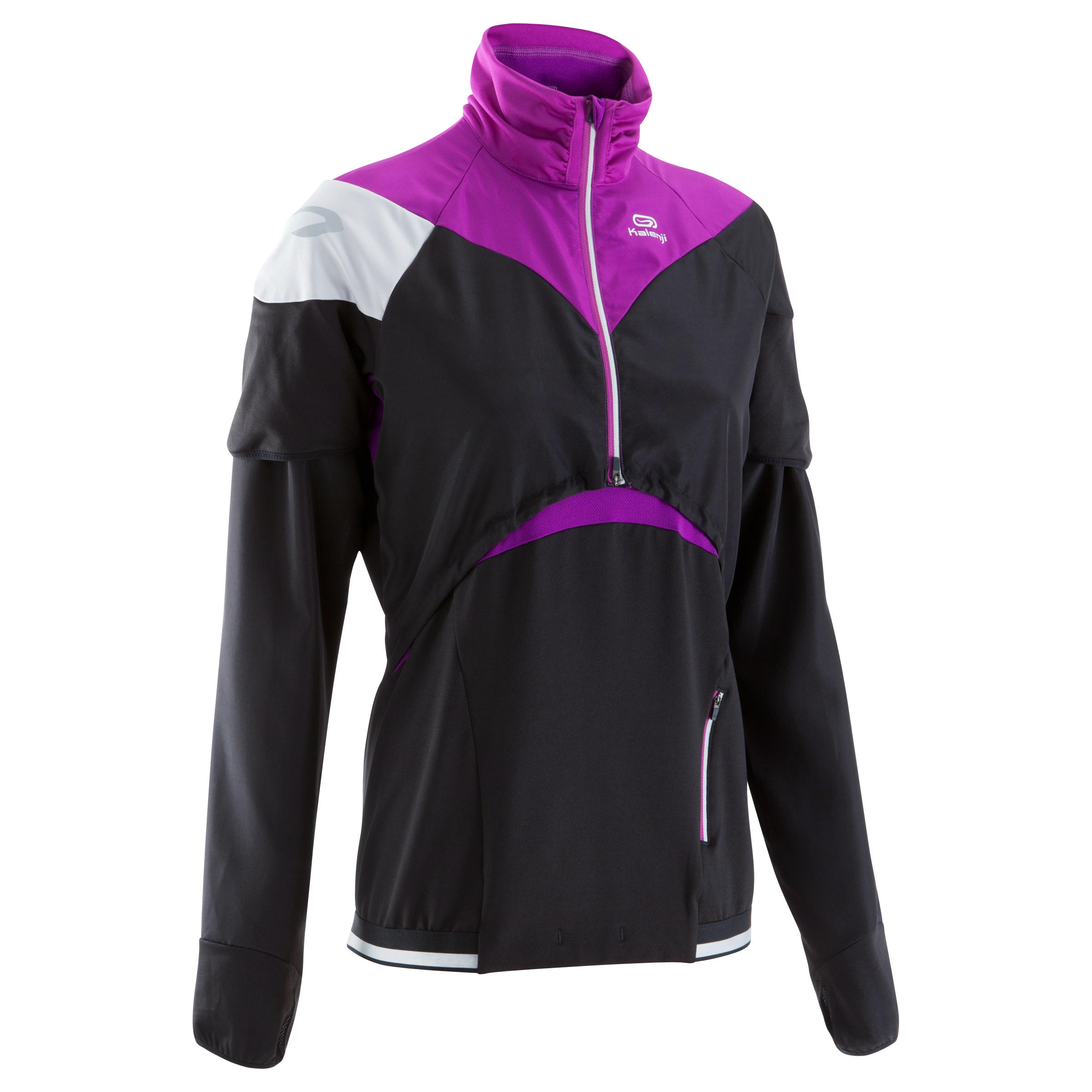 KALENJI Kalenji Evolutiv Women's Running Jersey - Black/Purple