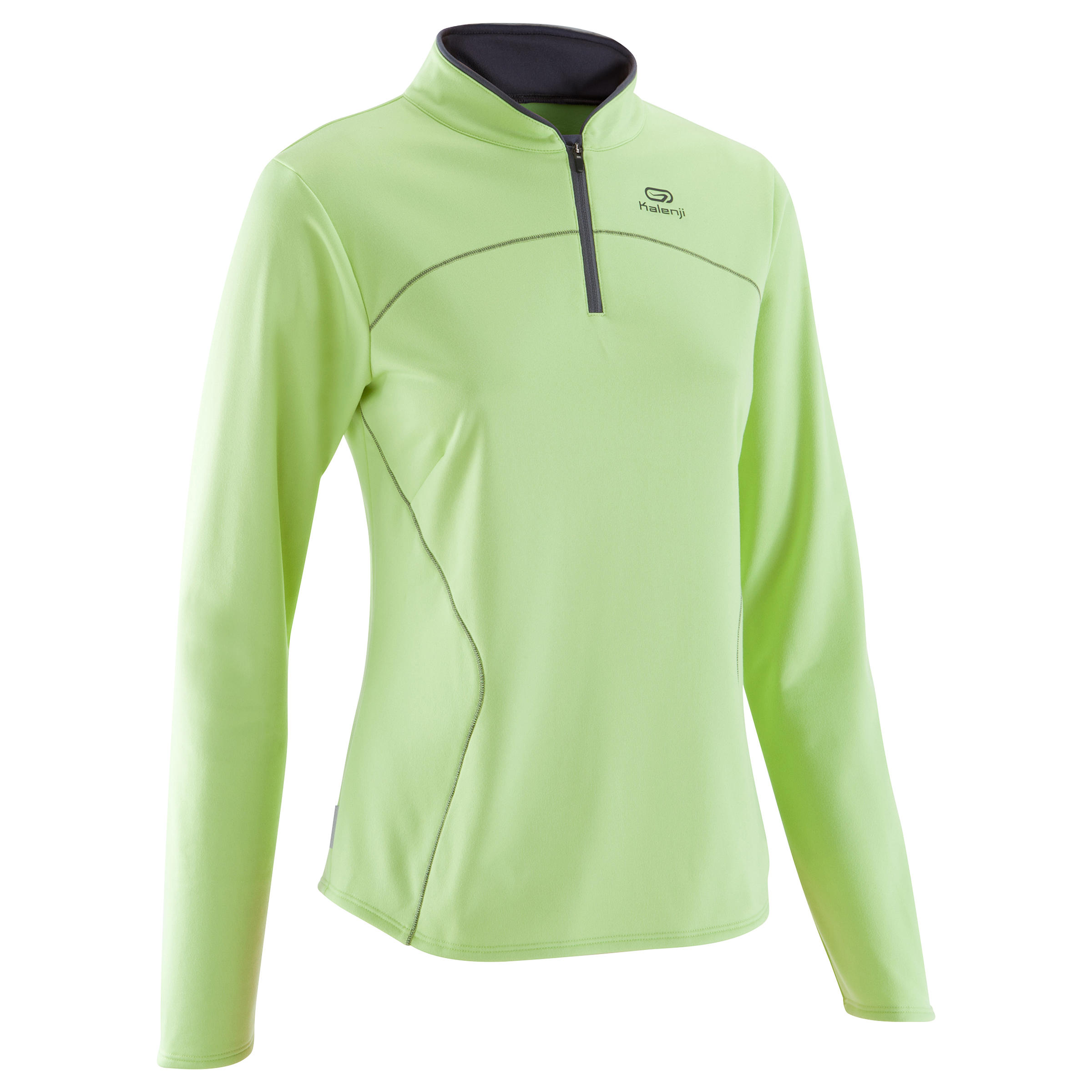 Ekiden Women's Warm Long Sleeved Running Jersey - Green 1/11