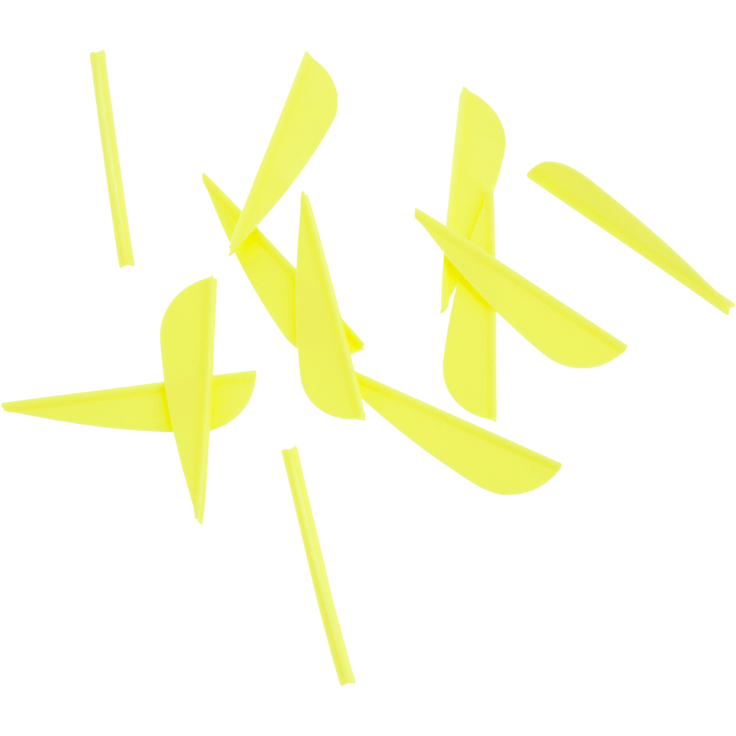 25Pcs 5 Inch Plumes De Flèche Aile Gauche Empenneage De Dinde, Jaune