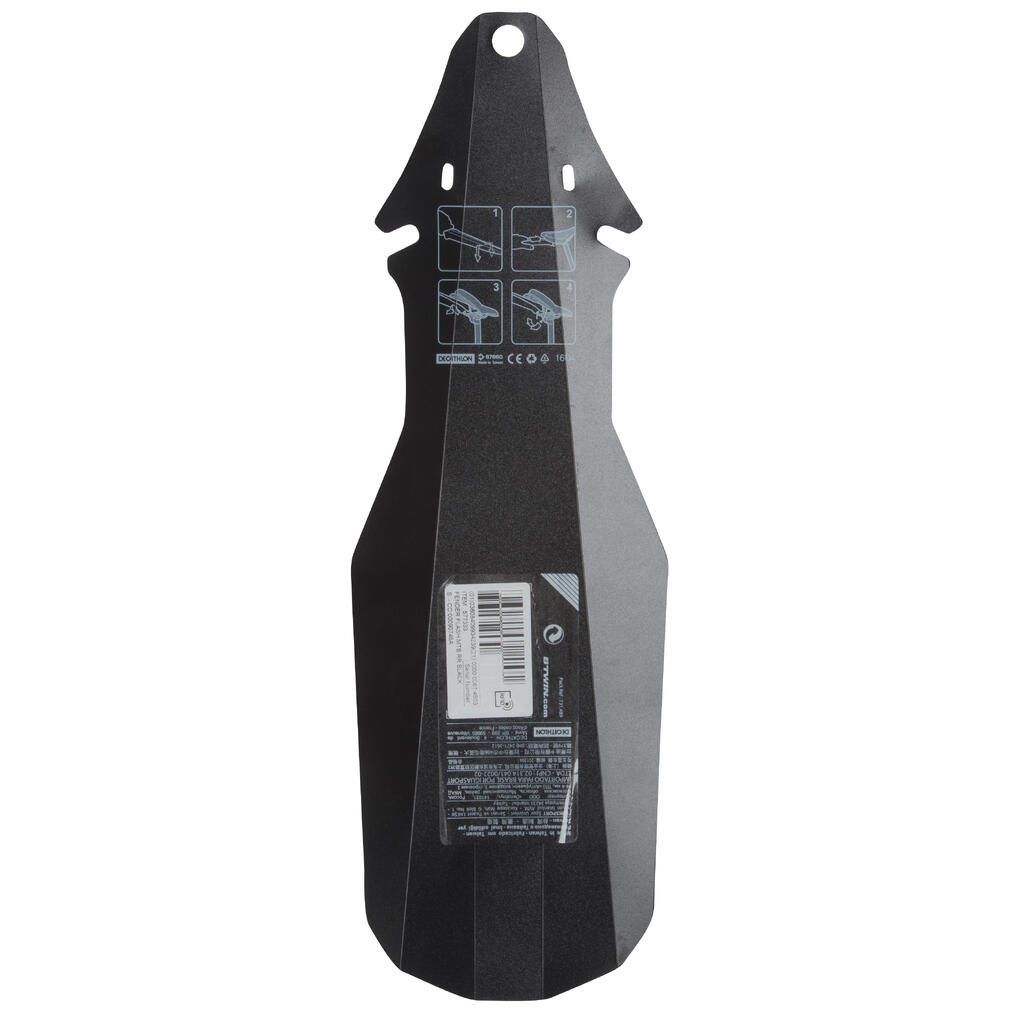 Mountain Bike Rear Mudguard - Black