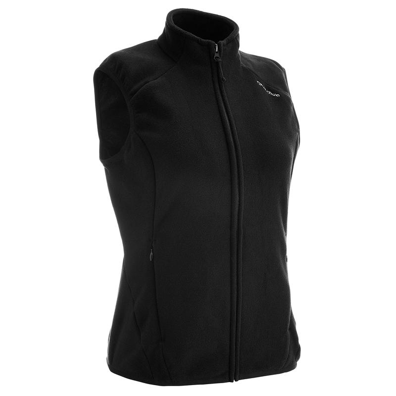 Gilet polaire de randonnée montagne femme MH120 Noir Gilet polaire de randonnée montagne femme MH120 Noir