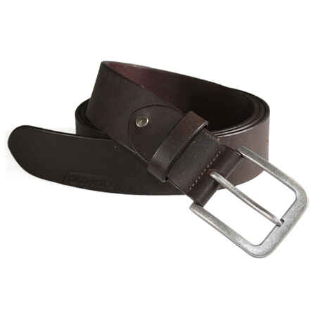 Resistant Leather Hunting Belt 500 Brown 135 cm