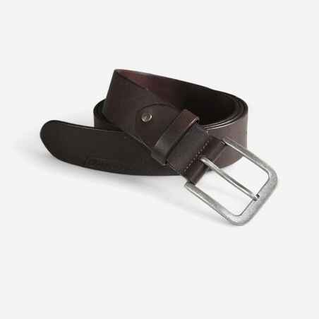 Resistant Leather Hunting Belt 500 Brown 135 cm