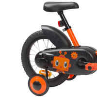 عجلة (3-5 سنوات) 14 بوصة طبعة روبوت للأطفال - 500 برتقالي