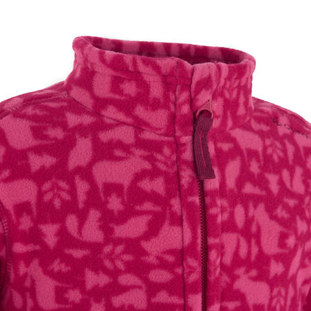 Forclaz 500 Fullzip Fleece Baby Hiking Jacket Pink
