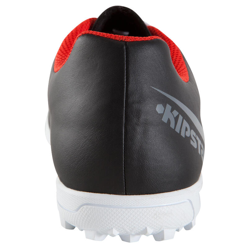 Botas de fútbol adulto terrenos duros First 100 HG negro rojo blanco