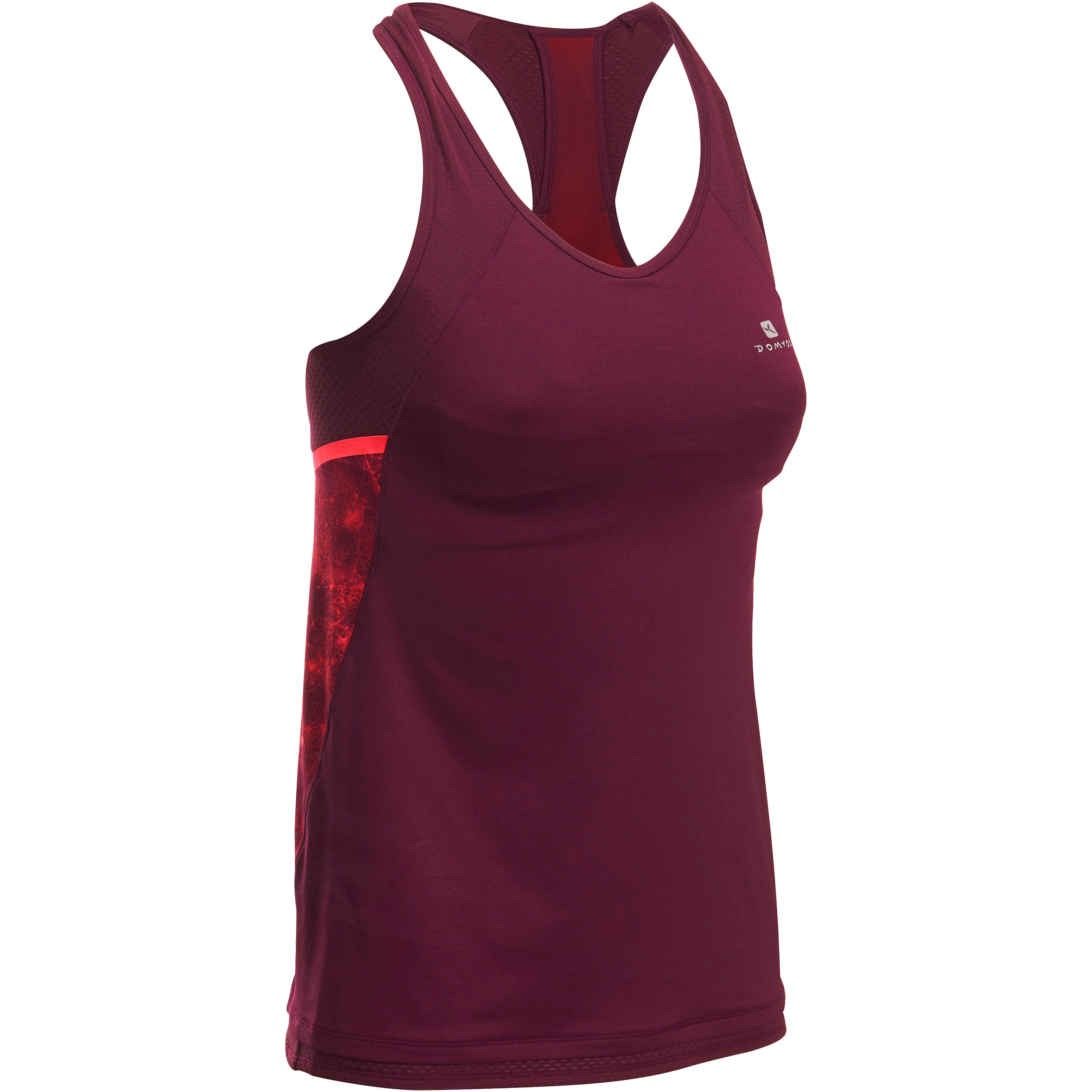 DOMYOS Energy Xtreme Women's Fitness Tank Top with Built-in Bra - Purple