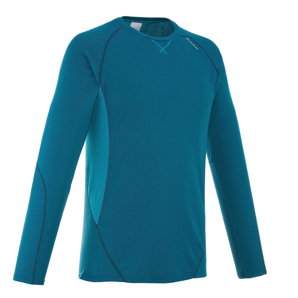 Warm men's cross country skiing base layer blue