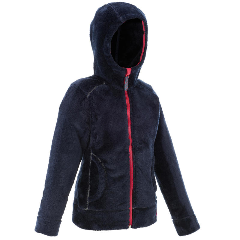 Polaire de randonnée neige junior SH100 chaude bleue Polaire de randonnée neige junior SH100 chaude bleue