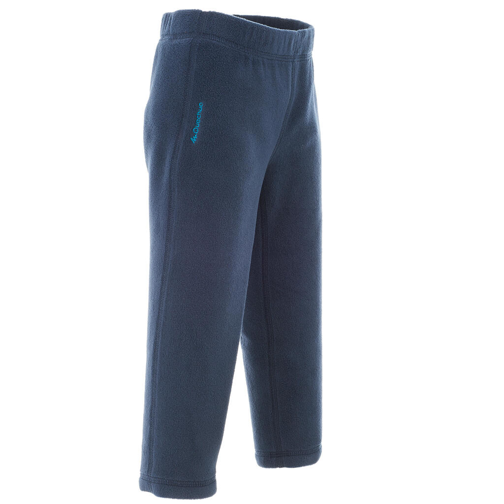 Kids' 2-6 Years Hiking Fleece Trousers MH100 - Navy blue