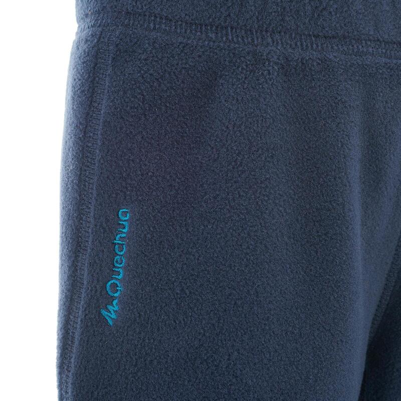 Kids’ Fleece Hiking Trousers MH100 2-6 Years - Navy Blue