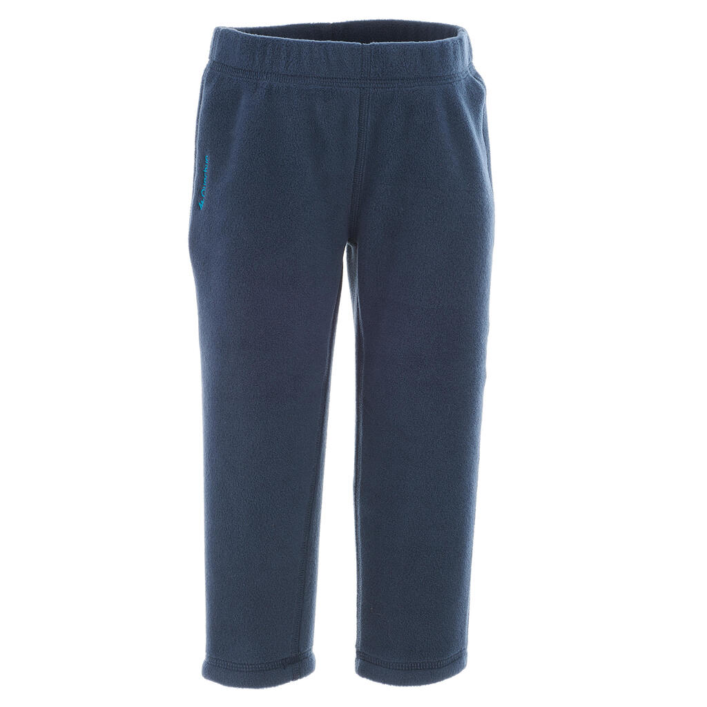 Kids' 2-6 Years Hiking Fleece Trousers MH100 - Navy blue