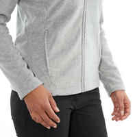 Women's MH120 mottled grey mountain hiking fleece jacket