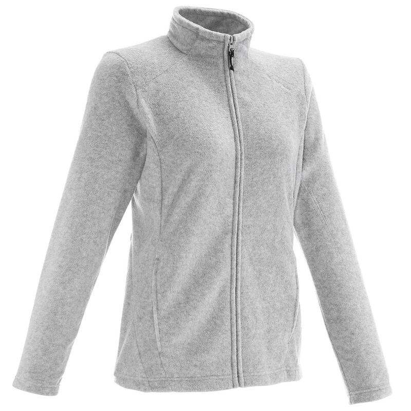 Veste Polaire de randonnée en montagne femme MH120 Gris Chiné Veste Polaire de randonnée en montagne femme MH120 Gris Chiné