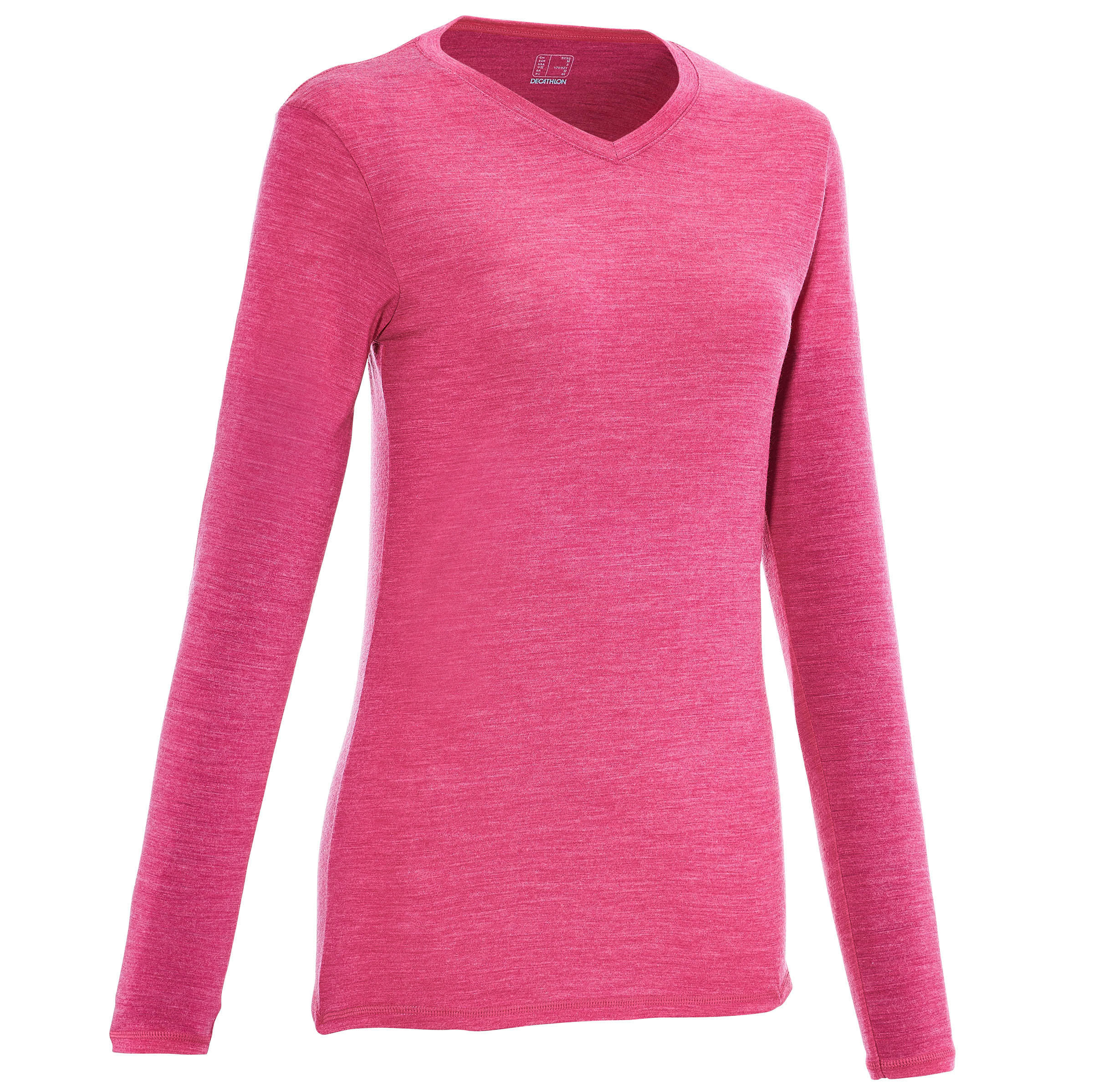 FORCLAZ Long Sleeved Trekking Techwool 155 Woman’s T-Shirt - Pink