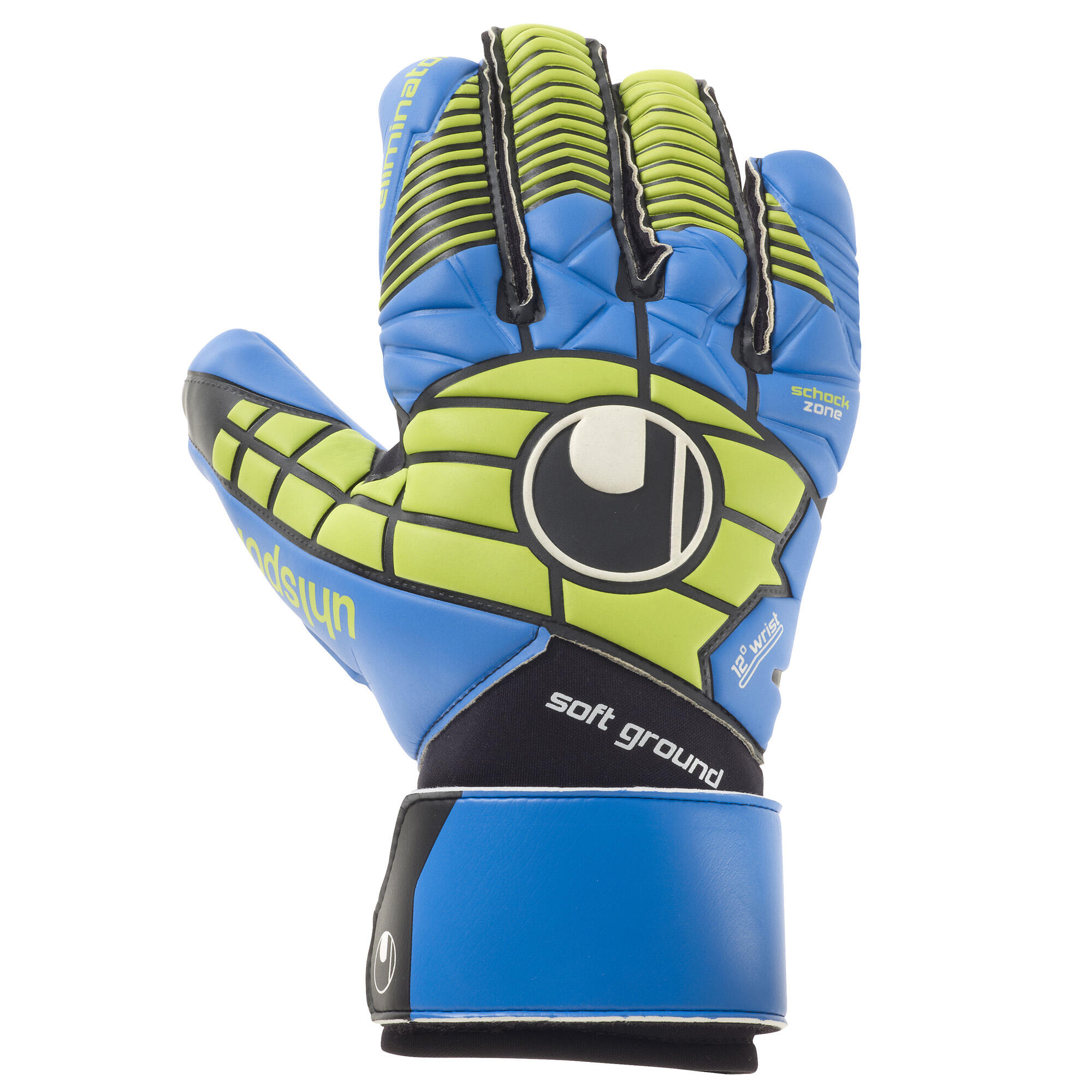 Eliminator Soft Football Goalkeeper Gloves - White Blue 1/1