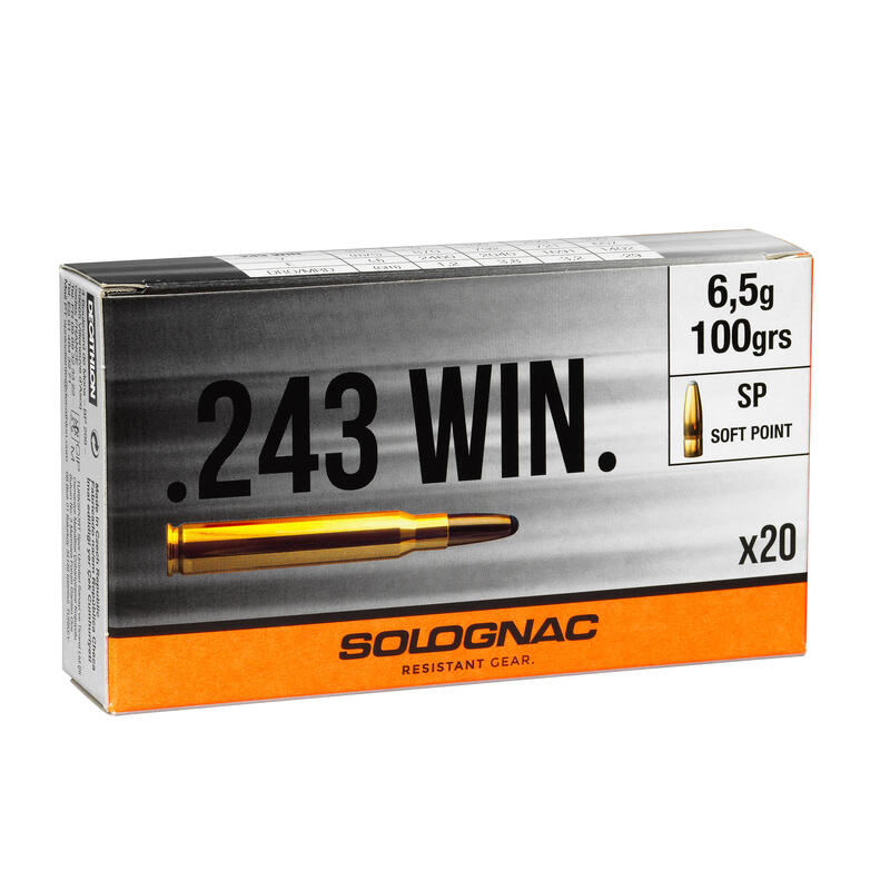 Bala de Caça 243 WINCHESTER 6,5 G/100 GRS x20