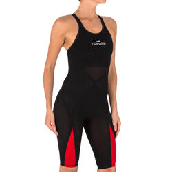 Combinaison de compétition de natation FINA femme B-Fast noir rouge