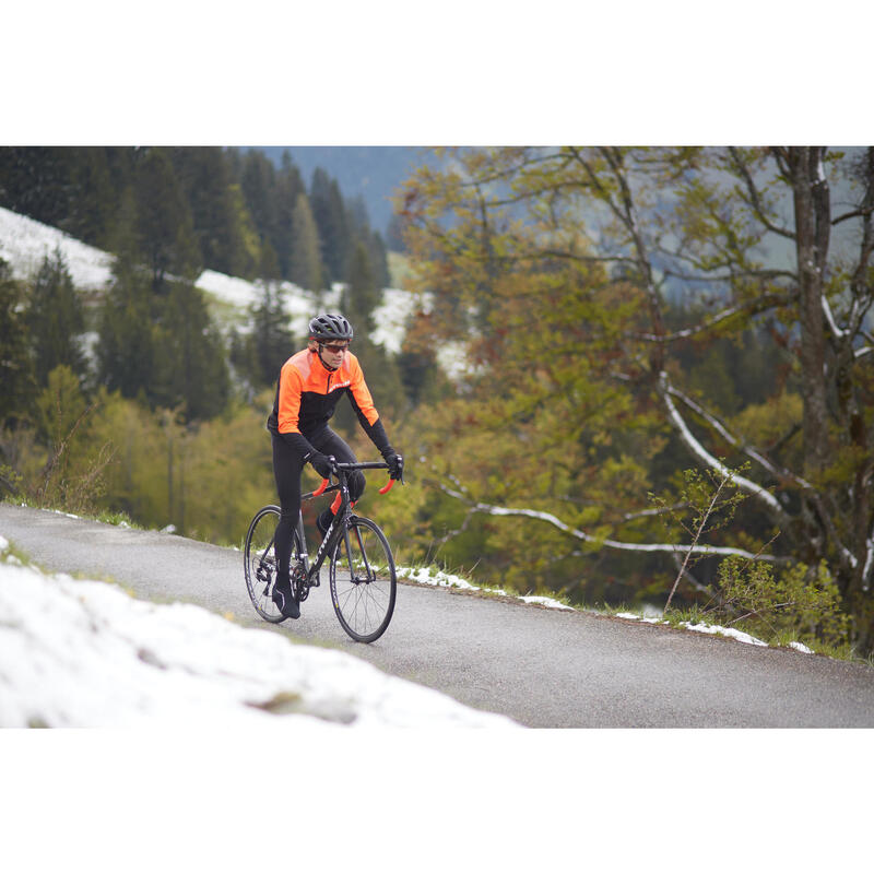 CUISSARD LONG VELO ROUTE AVEC BRETELLES HOMME TEMPS FROID 500 NOIR