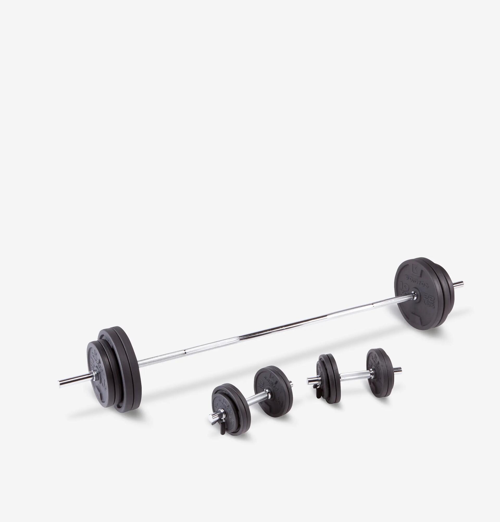 kit halteres et barre 50 kg
