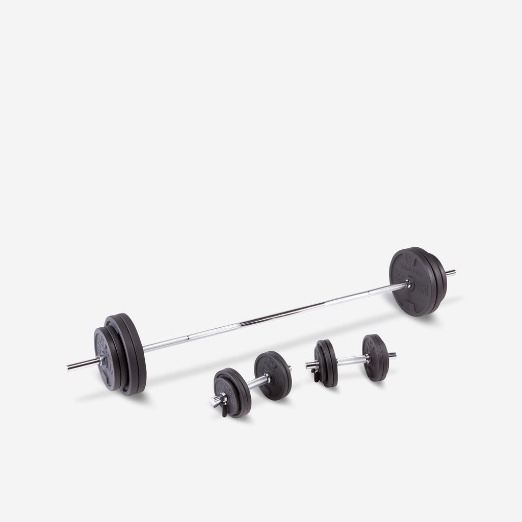 Weight Training Dumbbells and Bars Set 93 kg