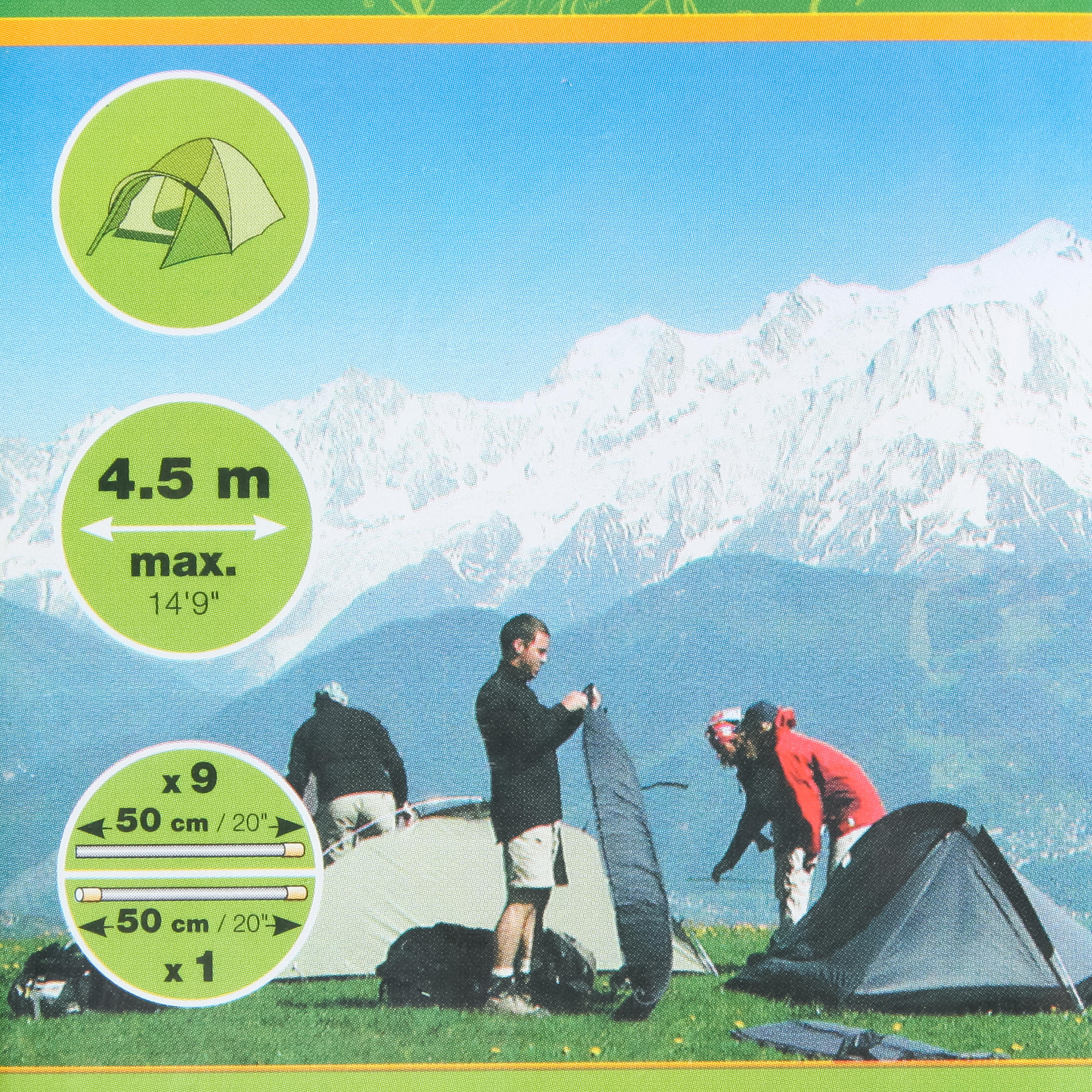 KIT ARCHI TENDA IN FIBRA COMPLETO | DIAMETRO 8,5 MM 19/22
