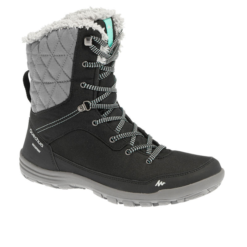 Chaussures de randonnée neige femme SH100 chaudes hautes noir Chaussures de randonnée neige femme SH100 chaudes hautes noir