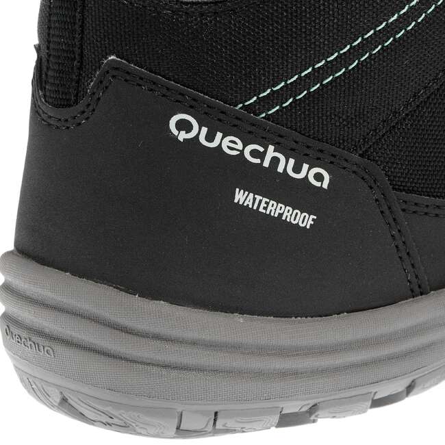 QUECHUA SH100 women's black warm high snow hiking boots