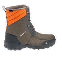 SH300 Men's Warm and Waterproof Snow Hiking Boots - Dark grey