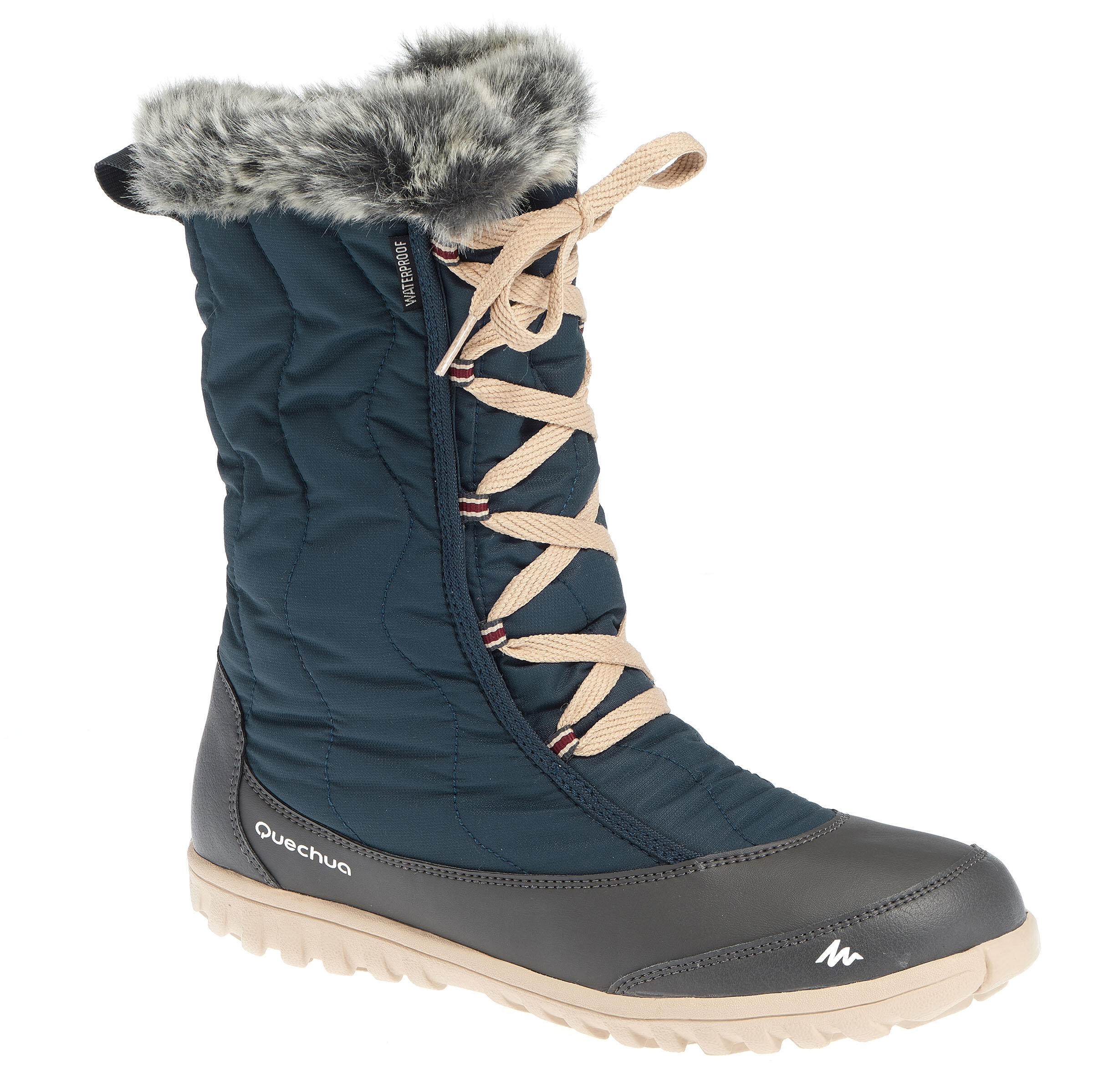 QUECHUA SH500 x-warm blue snow boots with laces
