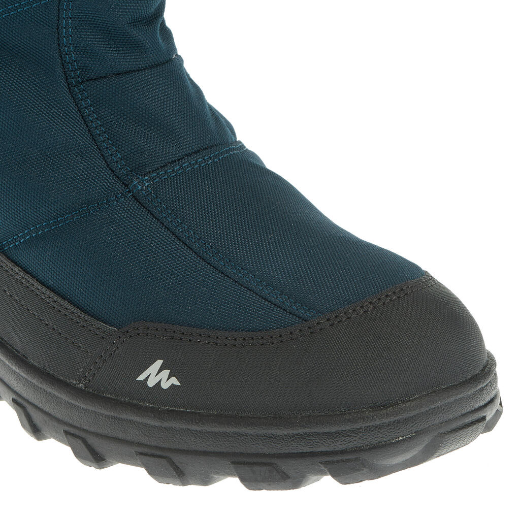 Pánska vysoká hrejivá obuv SH100 na zimnú turistiku X-warm modrá