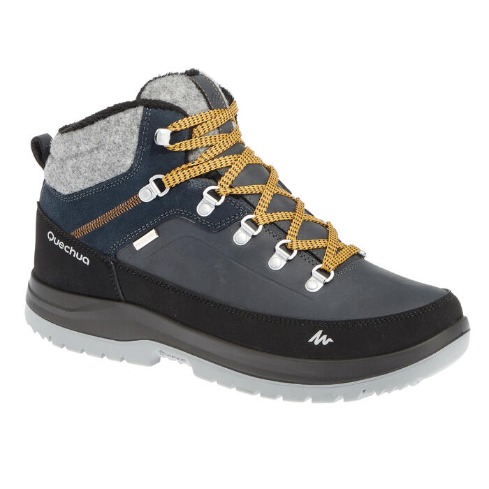 Chaussures de randonnée neige homme SH500 xwarm mid bleues. Quechua Decathlon