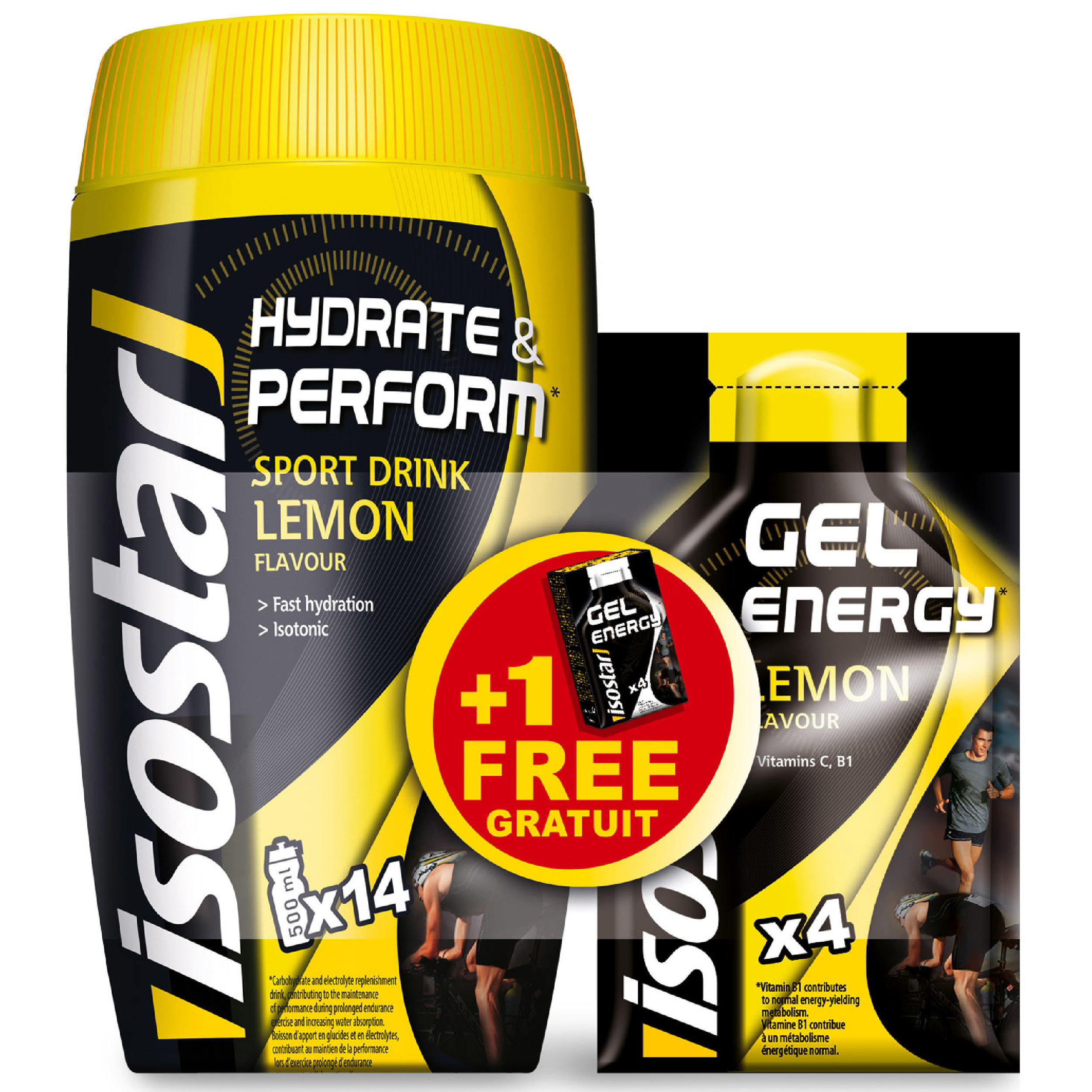 H&P Isotonic Drink Powder 560 g + Free Energy Gel - Lemon Powder / Lemon Gel 1/1