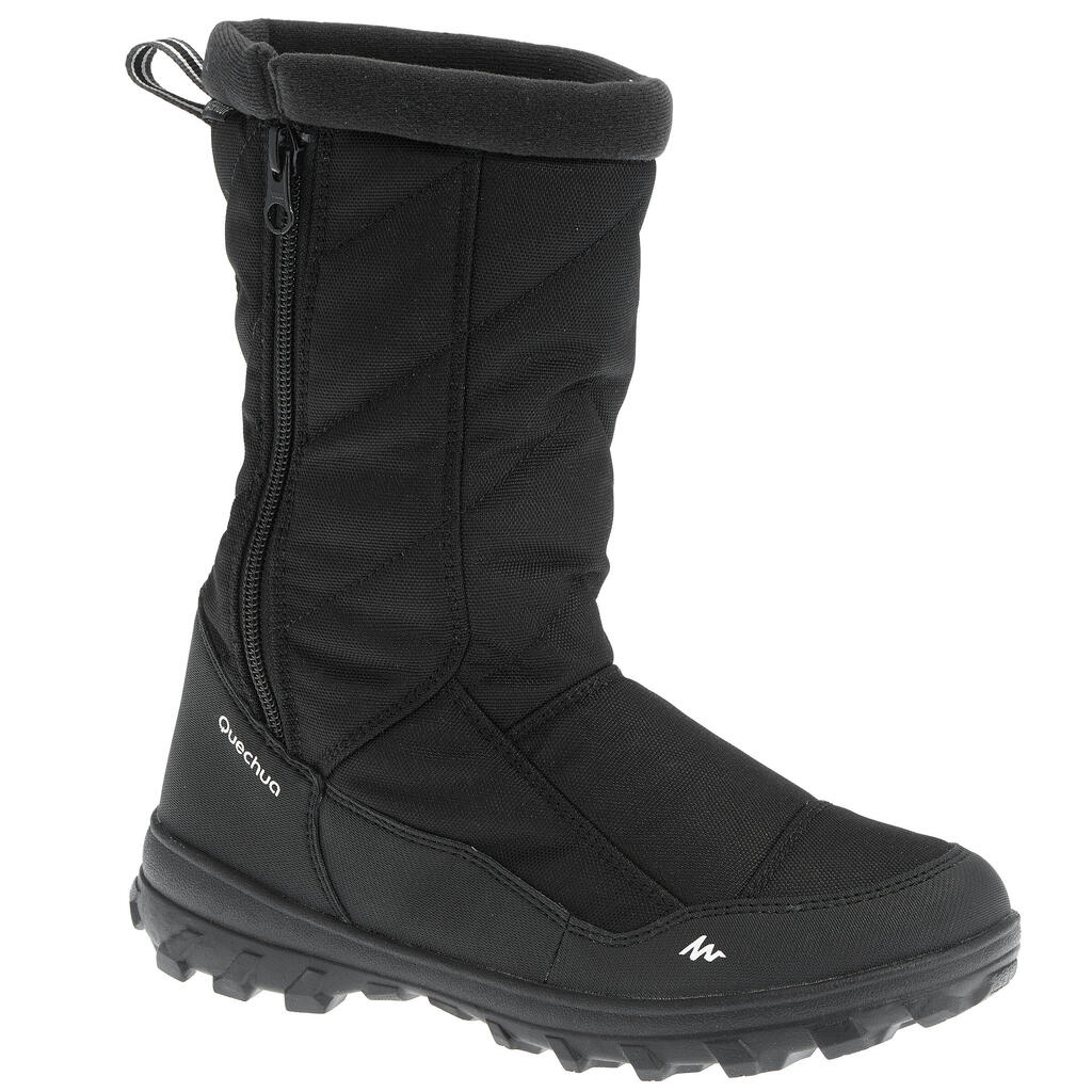 Arpenaz 500 warm waterproof children's hiking boots - black