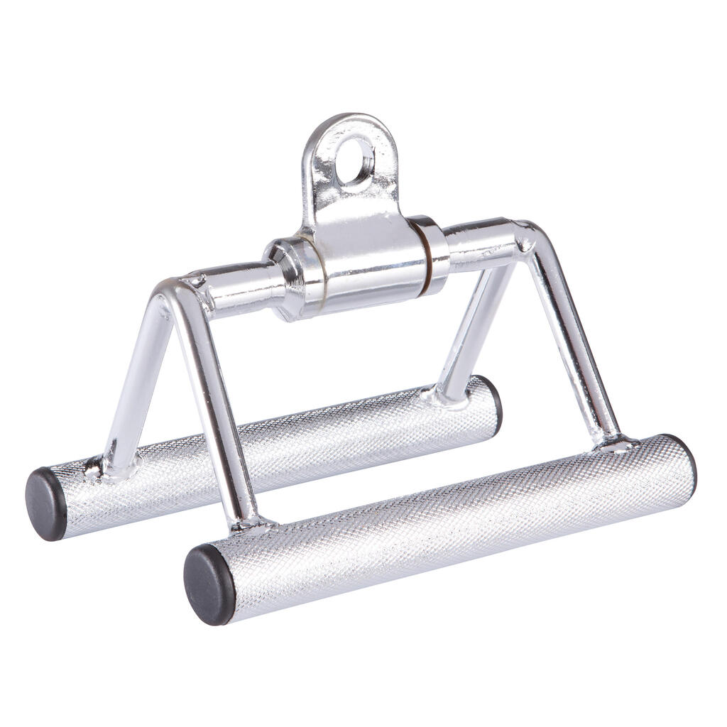 Weight training pull triangle attachment