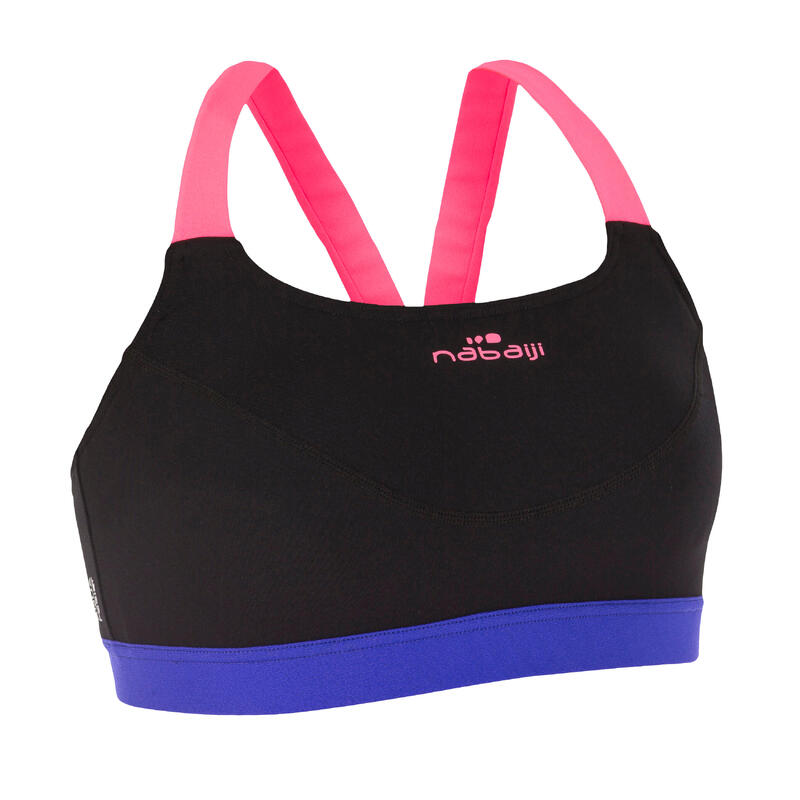 Soutien-gorge d'aquacycle femme résistant au chlore Anna noir rose Soutien-gorge d'aquacycle femme résistant au chlore Anna noir rose
